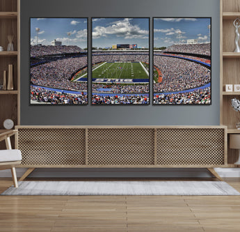 76491-MGV-CV-36X24-Buffalo Bills Stadium Wall Art Canvas Print, Framed Bills Stadium Art Picture Print, Highmark Stadium Perfect Sport Room Decor