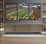 51419-MGV-FC-60X30-3P_Black-Heinz Field Wall Art Canvas Print, Framed Pittsburgh Stadium Field Art Picture Print, Heinz Stadium Field Perfect Sports Room