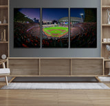 44322-MGV-CV-36X24-Minute Maid Park Wall Art Canvas Print, Framed Houston Astros Stadium Art Picture Print, Houston Astros Field Perfect Sports Room