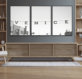 68254589-MGV-CV-36X24-Venice Sign Wall Art Canvas Print, Framed Venice Letters Art Picture Print, Los Angeles Perfect Minimalist Urban Decor Artwork