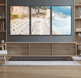 84816639-MGV-CV-36X24-Mediterranean Beach Wall Art Canvas Print, Framed Airy Coastal Art Picture Print, Summer Shore Perfect Coastal Retreat Decor