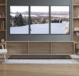 79857868-MGV-CV-36X24-Snowy Mountain Wall Art Canvas Print, Framed Ski Slope Art Picture Print, Winter Forest Perfect Modern Rustic Decor Artwork