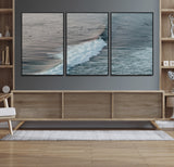 23077324-MGV-CV-36X24-Ocean Waves Wall Art Canvas Print, Framed Coastal Serenity Art Picture Print, Surf Aesthetic Perfect Modern Coastal Decor Artwork