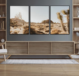 62783269-MGV-FC-60X30-3P_Black-Joshua Tree Wall Art – Desert Landscape Photography Canvas Print, Southwest Nature Artwork Rustic Home Decor for Living Room,