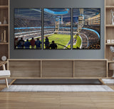 41816511-MGV-FC-60X30-3P_Black-Chicago Dome Stadium Wall Art – Futuristic Football Arena Canvas Print, Modern Sports Fan Decor for Man Cave, Office, Bar, or