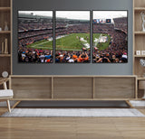 18347149-MGV-FC-60X30-3P_Black-Soldier Field Wall Art – Chicago Bears Football Stadium Canvas Print, Game Day Sports Decor for Man Cave, Bar, Office, or Living