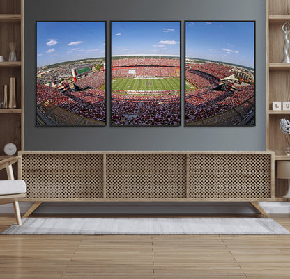 29492070-MGV-CV-36X24-William Brice Stadium Canvas Wall Art – Football Game, Stadium Crowd, Fans, Energy, Team Spirit, Daytime Outdoor Event Print for