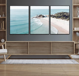 79395467-MGV-FC-60X30-3P_Black-Coastal Wall Art – Aerial Beach Canvas Print, Ocean Waves and Sandy Shore Photography Decor for Bedroom, Living Room, Office,