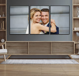 CSTM6030-MGV-FC-60X30-3P_Black-Custom Canvas Wall Art – Personalized Photo Print for Wedding, Anniversary or Gift, Ready to Hang Canvas for Home Decor