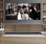 CSTM6030-MGV-FC-60X30-3P_Black-Custom Wedding Photo Print - Custom Wall Art Picture Print, Create Your Own Photo Canvas Print