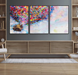 18792-MGV-CV-36X24-Up Movie House Wall Art Canvas Print, Framed Carls Journey Art Picture Print, Up Inspired Perfect Animated Whimsical Decor Artwork