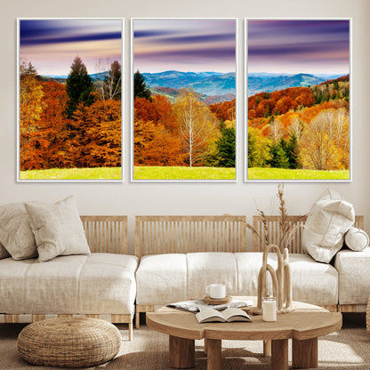 58007-MGV-CV-36X24-Autumn Mountain Landscape Wall Art – Stunning Fall Forest Canvas Print, Cozy Nature Decor for Home or Office