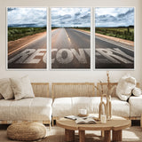 50743-MGV-CV-36X24-Healing Road Wall Art – Motivational Highway Canvas Print, Inspirational Journey Decor for Office, Gym or Living Room