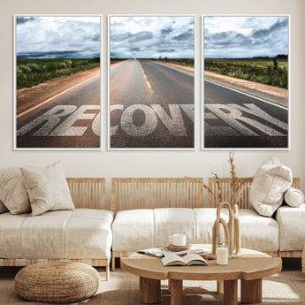 50743-MGV-CV-36X24-Healing Road Wall Art – Motivational Highway Canvas Print, Inspirational Journey Decor for Office, Gym or Living Room