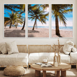 98175-MGV-CV-36X24-Tropical Palm Beach Wall Art – Relaxing Ocean Shore Canvas Print with Palm Trees, Coastal Summer Decor for Living Room, Bedroom or