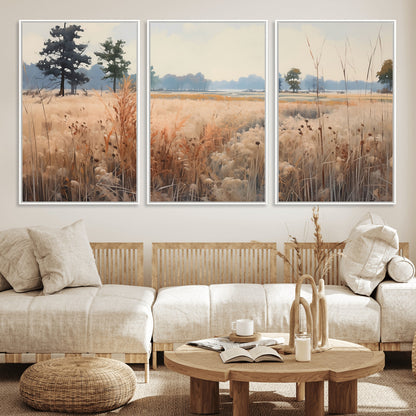98822-MGV-CV-36X24-Autumn Meadow Wall Art – Tranquil Grassland Landscape Canvas Print, Rustic Country Decor for Living Room, Bedroom or Farmhouse