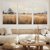 38193-MGV-CV-36X24-Golden Meadow Wall Art – Serene Grassland Landscape Canvas Print, Rustic Nature Decor for Bedroom, Living Room or Farmhouse