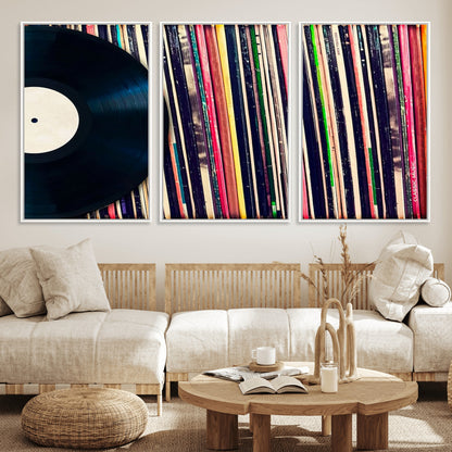 45029-MGV-FC-60X30-3P_White-Misty Pine Forest Wall Art – Black and White Landscape Canvas Print, Foggy Trees Nature Photography, Modern Minimalist Decor for