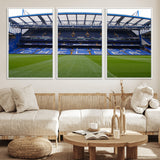59508-MGV-FC-60X30-3P_White-Chelsea Stadium Wall Art – Stamford Bridge Football Arena Canvas Print, Iconic Soccer Artwork for Living Room, Office, Game Room