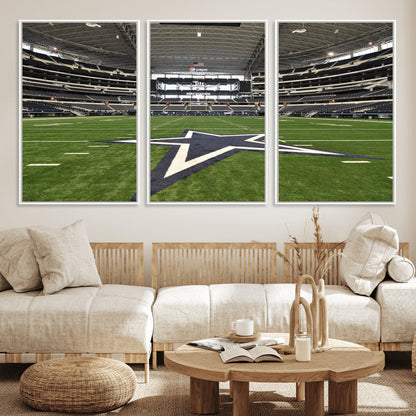 14834-MGV-CV-36X24-Dallas Att Stadium Wall Art Canvas Print, Framed Texas NFL Stadium Art Picture Print, American Football Stadium Perfect Sports