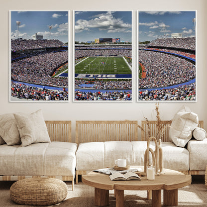 76491-MGV-CV-36X24-Buffalo Bills Stadium Wall Art Canvas Print, Framed Bills Stadium Art Picture Print, Highmark Stadium Perfect Sport Room Decor