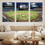 87666-MGV-CV-36X24-City Field Stadium Wall Art Canvas Print, Framed New York Stadium Art Picture Print, Citi Field Stadium Perfect Sport Room Decor