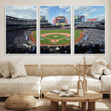 22910-MGV-CV-36X24-City Field Stadium Wall Art Canvas Print, Framed New York Stadium Art Picture Print, City Field Perfect Sport Room Decor Artwork