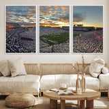 38807-MGV-FC-60X30-3P_White-Beaver Stadium Wall Art Canvas Print, Framed Beaver Stadium Field Art Picture Print, Football Stadium Perfect Sport Room Decor