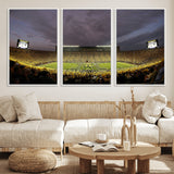 72404-MGV-FC-60X30-3P_White-Michigan Wolverine Stadium Wall Art Canvas Print, Framed Michigan Stadium Art Picture Print, Football Stadium Perfect Sport Room