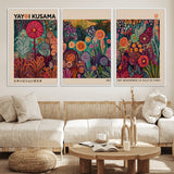 51280-MGV-CV-36X24-Abstract Yayoi Kusama Wall Art Canvas Print, Framed Japanese Wabi Sabi Art Picture Print, Yayoi Kusama Perfect Abstract Modern