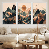 46509506-MGV-CV-36X24-Mountain Wall Art – Sunset Canvas Print, Nature Inspired Artwork, Scenic Wall Decor for Living Room, Bedroom, Office