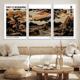 96372548-MGV-FC-60X30-3P_White-Japanese Landscape Wall Art Print – Mt. Fuji Poster with Bonsai Tree & River, Ukiyo-e Inspired Modern Japanese Artwork, Autumn