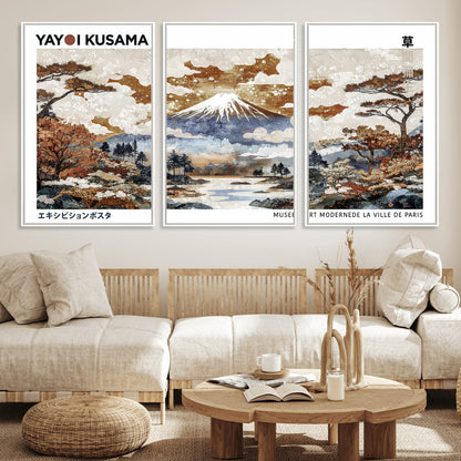 80111817-MGV-CV-36X24-Japanese Landscape Wall Art – Mount Fuji Autumn Canvas Print, Asian Inspired Nature Decor for Living Room, Bedroom, Office or