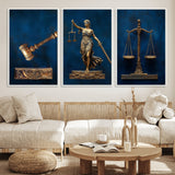 91629053-MGV-FC-60X30-3P_White-Lady Justice Wall Art – Golden Gavel and Scales Canvas Print, Elegant Legal Office Decor for Lawyers, Judges, Courtroom or Study