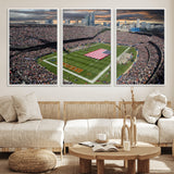 98106777-MGV-FC-60X30-3P_White-Soldier Field Wall Art – Chicago Bears Stadium Canvas Print with American Flag, Game Day Football Decor for Man Cave, Bar, or