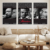 45112-MGV-CV-36X24-Black Icons Wall Art Canvas Print, Framed Thinker Art Picture Print, Motivational Quote Perfect Cultural Modern Decor Artwork