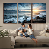 33428-MGV-CV-36X24-Ocean Sunrise Wall Art – Serene Seascape Canvas Print, Coastal Home or Office Decor, Perfect for Living Room, Bedroom, or Study