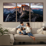 31332-MGV-CV-36X24-Mountain Landscape Wall Art – Majestic Sunset Rock Formation Canvas Print, Nature Scenic Decor for Living Room, Office, Cabin or