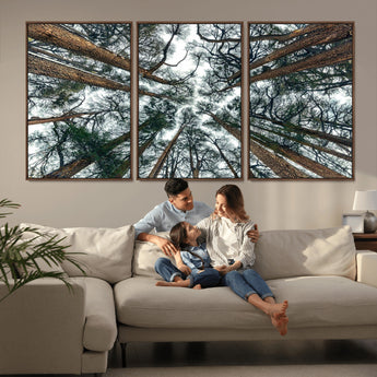 18790-MGV-CV-36X24-Pine Canopy Wall Art – Panoramic View of Towering Pines Canvas Print, Nature-Inspired Decor for Office, Cabin or Living Room