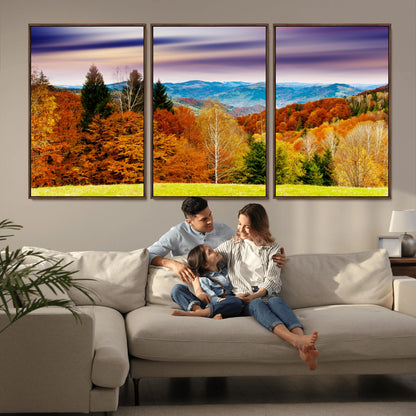 58007-MGV-CV-36X24-Autumn Mountain Landscape Wall Art – Stunning Fall Forest Canvas Print, Cozy Nature Decor for Home or Office