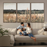 46308-MGV-CV-36X24-Wildflower Field Wall Art – Rustic Meadow Landscape Canvas Print, Country Nature Decor for Living Room, Bedroom or Farmhouse