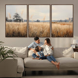 38193-MGV-CV-36X24-Golden Meadow Wall Art – Serene Grassland Landscape Canvas Print, Rustic Nature Decor for Bedroom, Living Room or Farmhouse