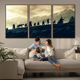 41574-MGV-CV-36X24-Fellowship Journey Wall Art – Epic Fantasy Adventure Canvas Print, Mountain Landscape Decor for Living Room, Office or Man Cave