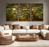 57983-MGV-CV-36X24-Angel Oak Tree Wall Art Canvas Print, Framed Oak Tree Art Picture Print, Angel Oak Perfect Rustic Nature Decor Artwork