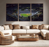 16515-MGV-CV-36X24-Dodgers Stadium Wall Art Canvas Print, Framed Baseball Stadium Art Picture Print, Dodgers Field Perfect Sport Room Decor Artwork