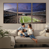 52712-MGV-CV-36X24-Gillette Stadium Field Wall Art Canvas Print, Framed Massachusetts Stadium Art Picture Print, Gillette Stadium Perfect Sport Room