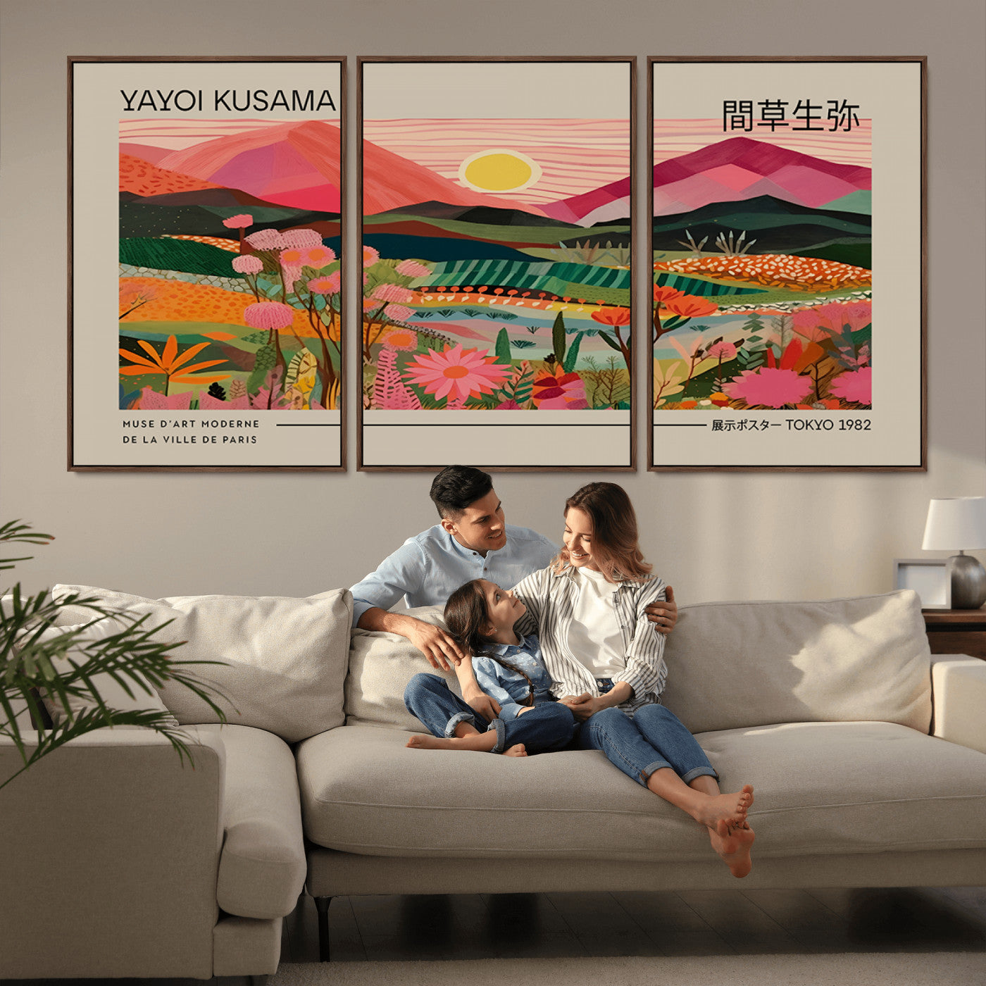 18304-MGV-CV-36X24-Sunset Mountain Landscape Wall Art – Panoramic Abstract Nature Canvas Print, Vibrant Wall Decor for Living Room, Bedroom, Office,