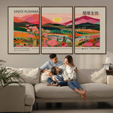 18304-MGV-CV-36X24-Sunset Mountain Landscape Wall Art – Panoramic Abstract Nature Canvas Print, Vibrant Wall Decor for Living Room, Bedroom, Office,