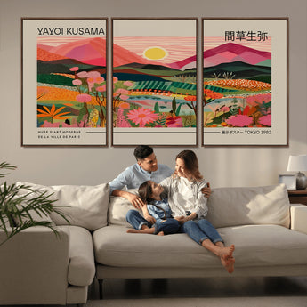 18304-MGV-CV-36X24-Sunset Mountain Landscape Wall Art – Panoramic Abstract Nature Canvas Print, Vibrant Wall Decor for Living Room, Bedroom, Office,