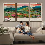 54215-MGV-CV-36X24-Yayoi Kusama Wall Art – Panoramic Japanese Landscape Canvas Print, Modern Abstract Nature Decor for Office, Bedroom or Living Room